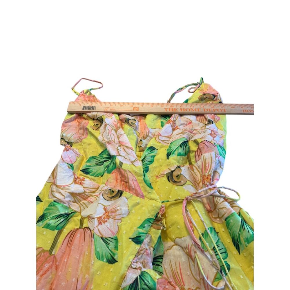 FARM Rio Yellow Asymmetrical Ruffled Maxi Dress - Picture 8 of 10